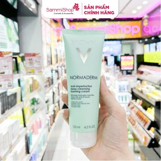 Sữa rửa mặt ngừa mụn và làm sạch sâu Vichy Normaderm Anti-Imperfection Deep Cleansing Foaming Cream 125ml