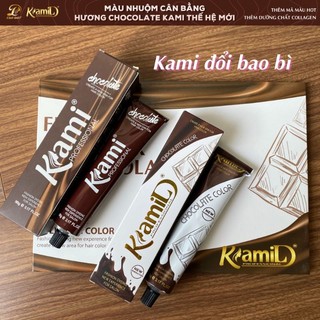 (Giá Salon 0385669939 ) Màu nhuộm tóc Kami tự động cân bằng màu nhuộm tóc bạc hương thơm socola 100ml