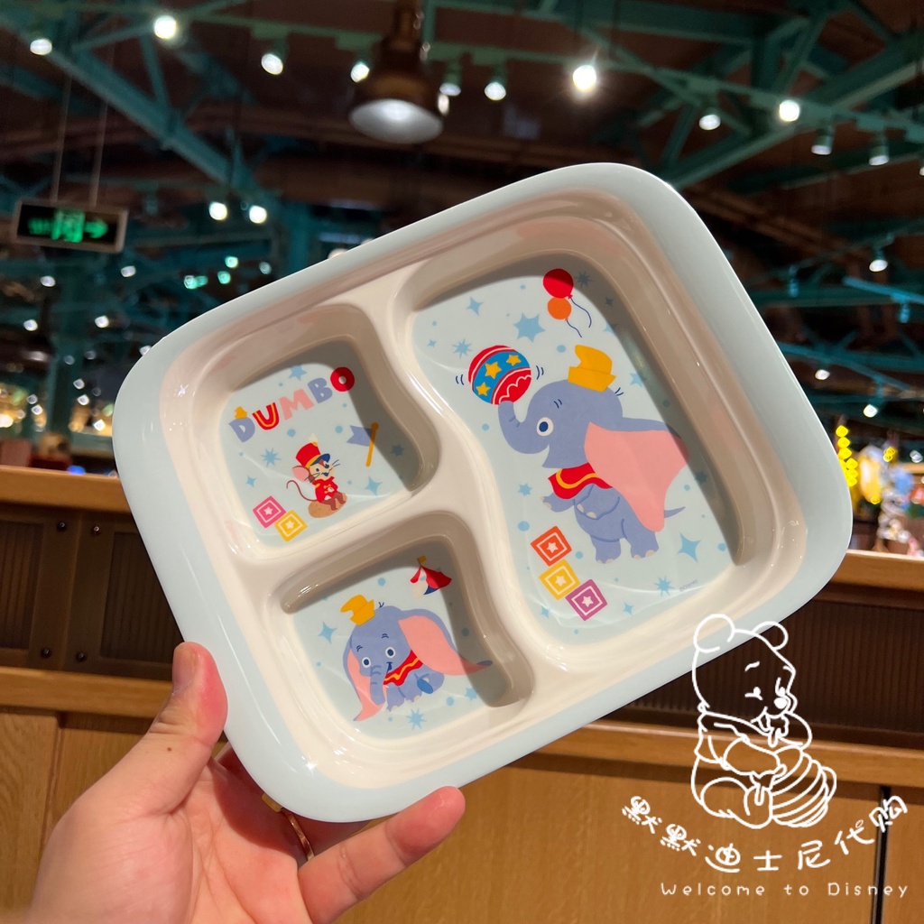 Khay ăn dặm nhựa melamine 3 ngăn Disney Mickey Minnie Dumbo Ariel cho trẻ em