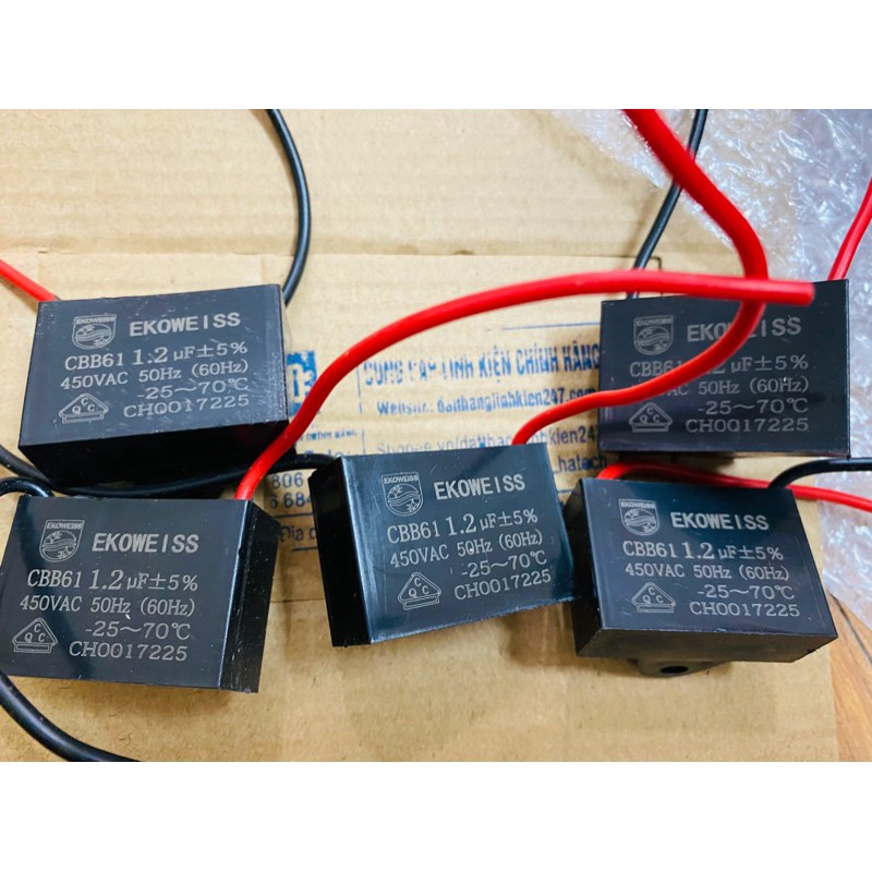 Tụ Quạt dây CBB61 1.2uF 450VAC