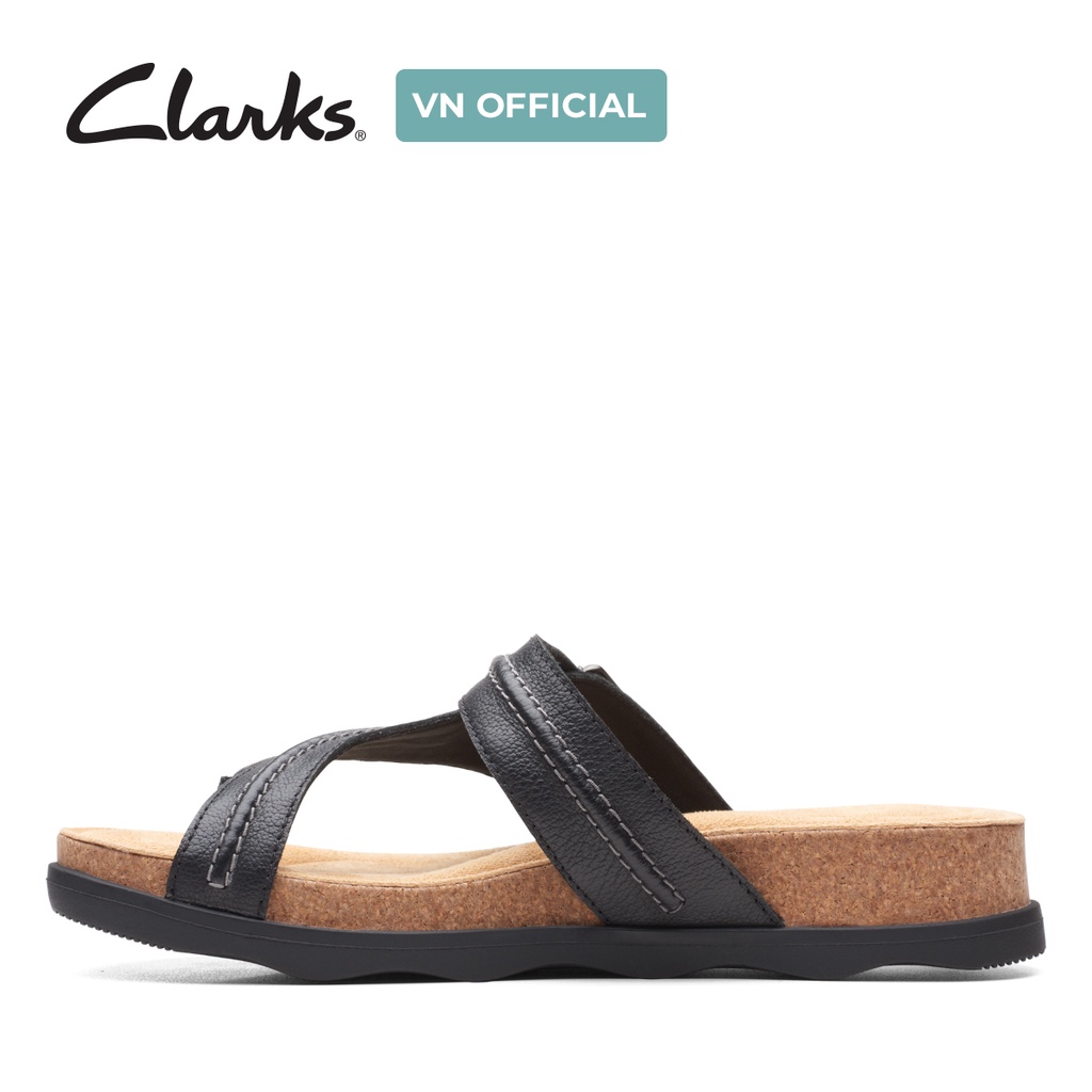 Dép Xỏ Ngón Da Nữ Clarks Brynn Madi màu Đen