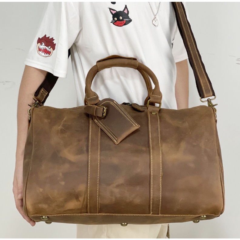 TÚI DU LỊCH DA BÒ SÁP CAO CẤP 011250