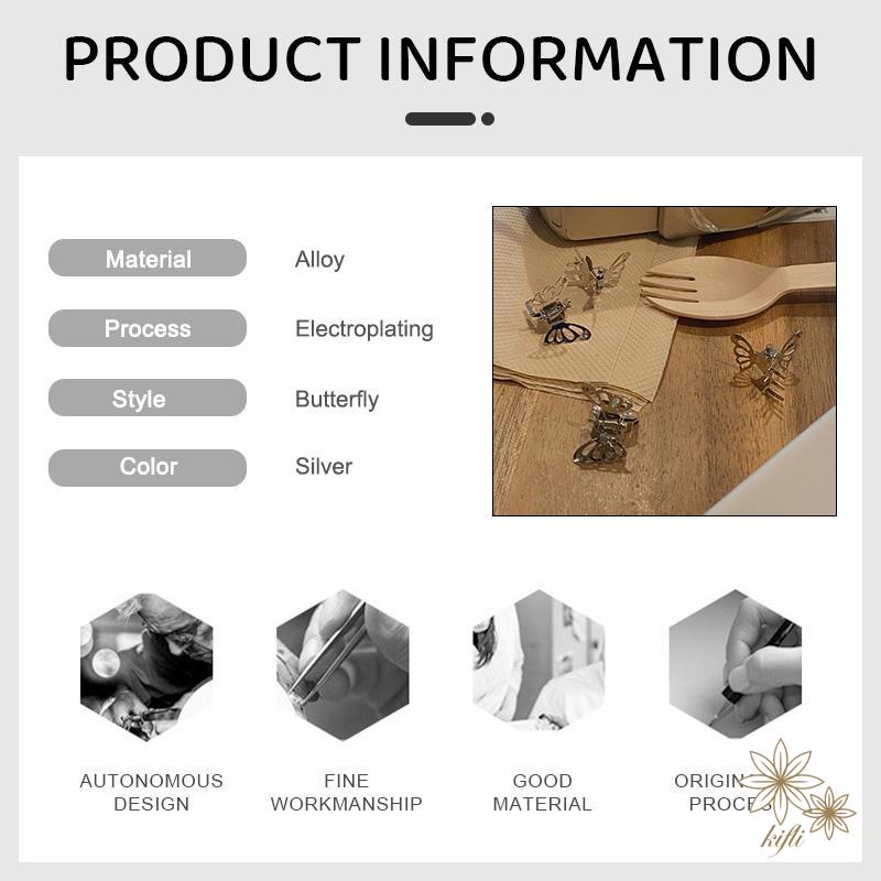 Kẹp tóc kim loại mini hình bươm bướm xinh xắn dành cho nữ