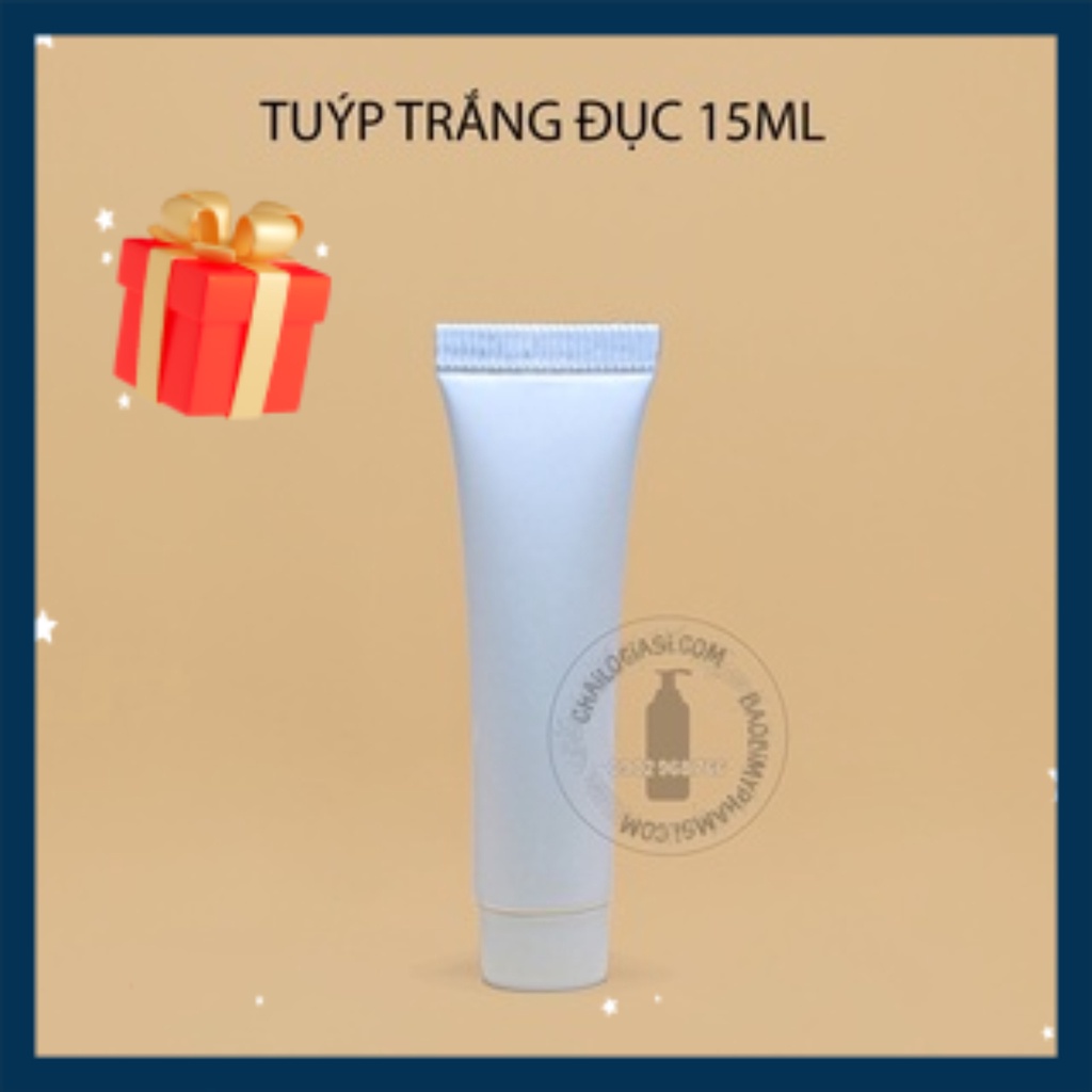 TUÝP NHỰA RỖNG TRẮNG 15ML NHÁM
