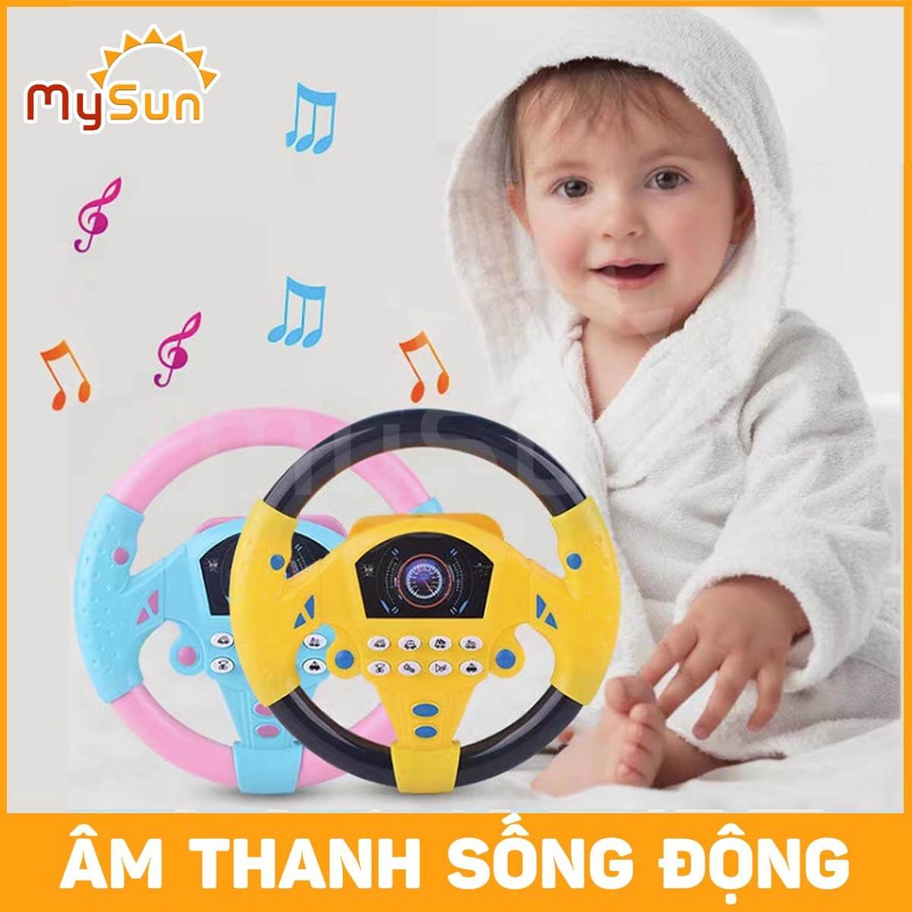 Vô lăng đồ chơi cho bé gắn xe ô tô trẻ em có nhạc  MySun
