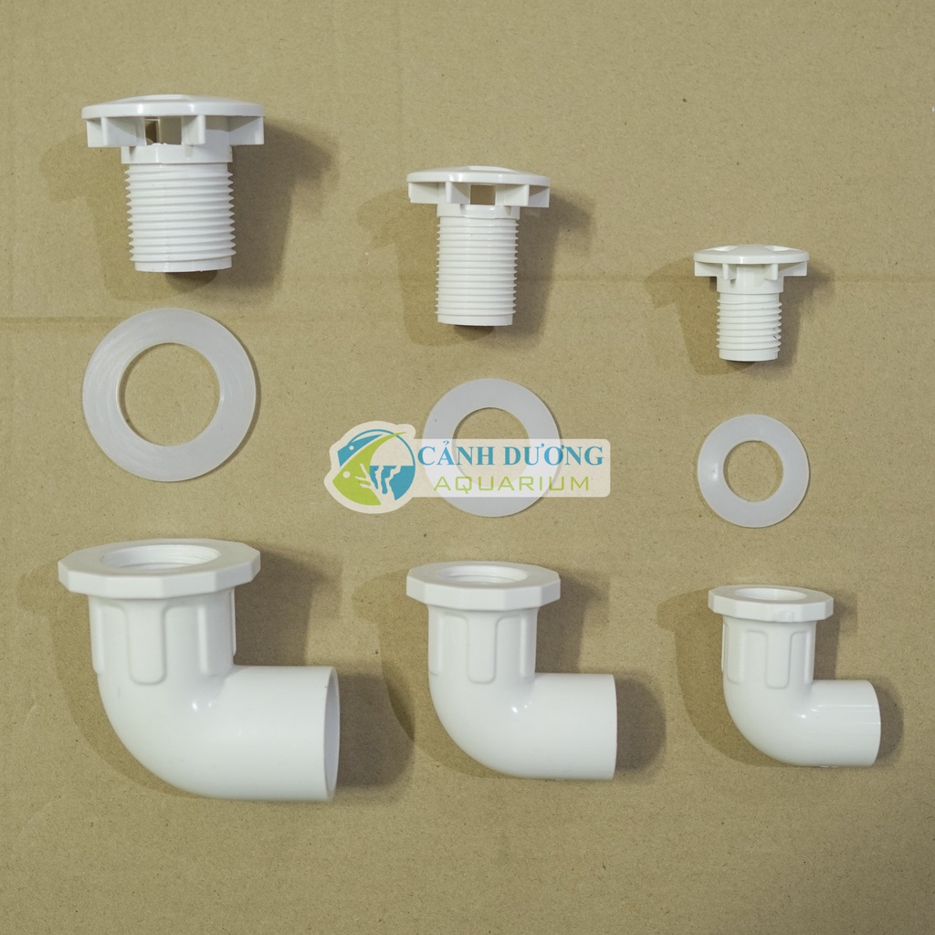 Nấp hút đáy, xả đáy, xả lọc chữ L U-PVC Phi 32-25-20 chuyên dùng cho hồ cá
