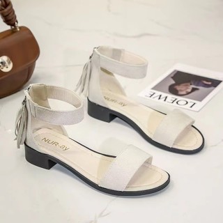 Giày sandal mùa hè có khóa kéo phiên bản hàn quốc mới