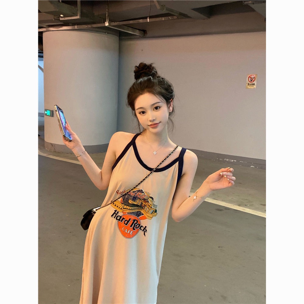 Đầm Hai Dây Dáng Rộng In Họa Tiết Thời Trang Mùa Hè Mới 2022 Dành Cho Bạn Nữ