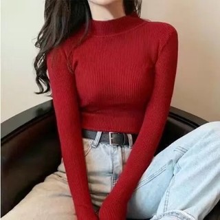 Áo len cổ 3 phân siêu mềm, mịn, co giãn thoải mái, áo len mùa đông, áo len dài tay dễ mix đồ