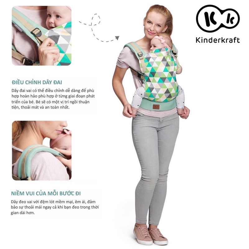 Địu em bé KINDERKRAFT - NINO trọng lượng dưới 20kg