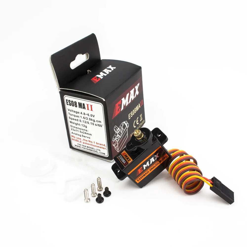 Động cơ servo EMAX ES08MAII Metal Gear 12g dùng cho máy bay cánh bằng điều khiển từ xa - Luân Air Models ( SE059)