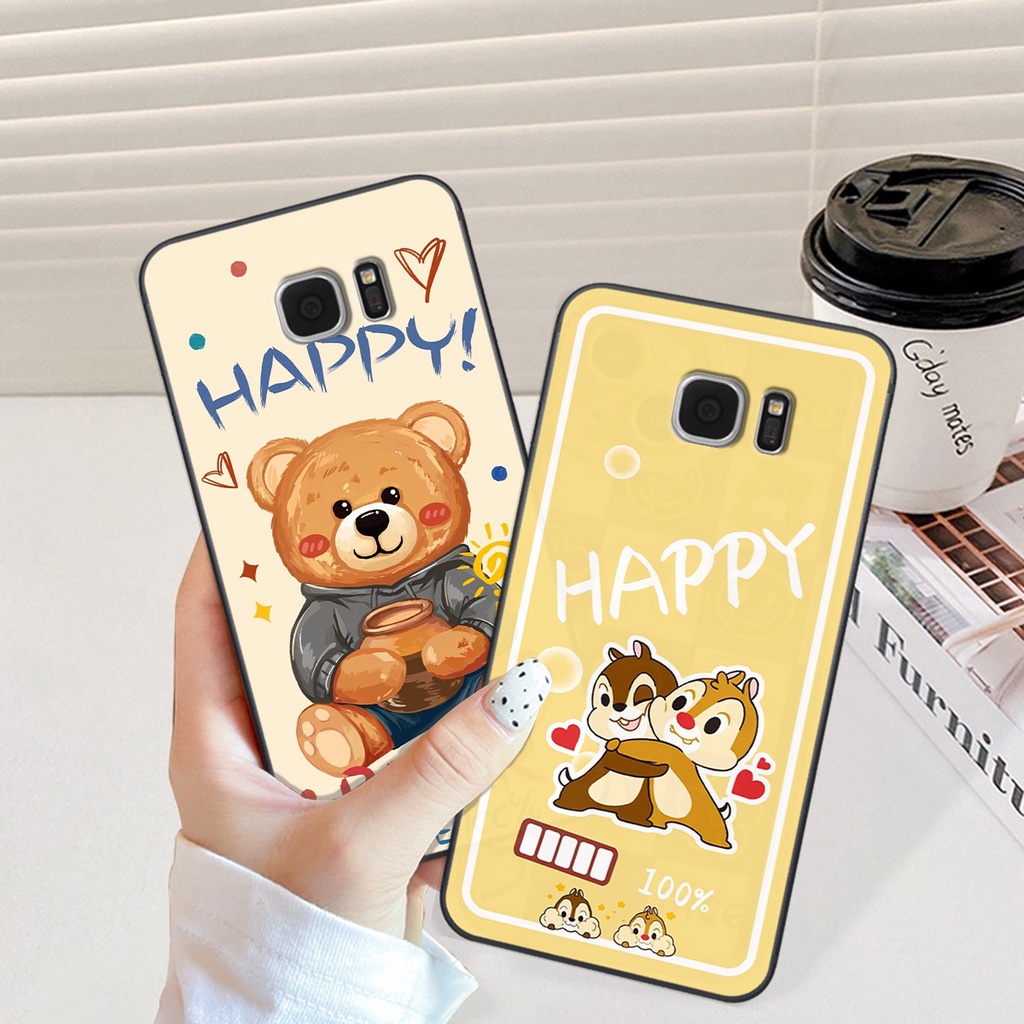 Ốp Samsung S6 / S6 EDGE / S7 / S7 EDGE in hình gấu vịt caro nhiều màu sắc ngộ nghĩnh dễ thương