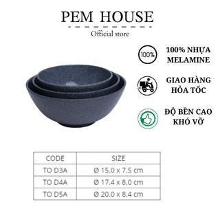Tô Nhựa Melamine Vân Đá Xanh