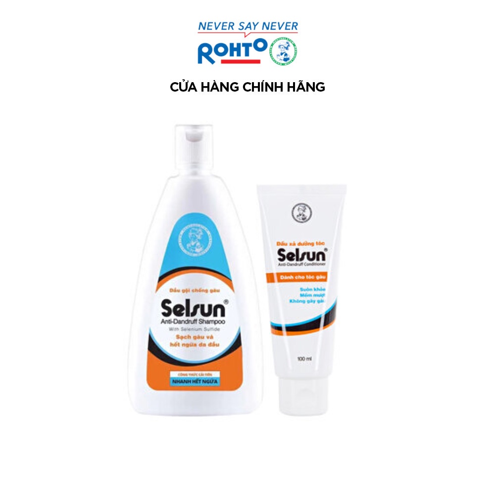 Combo Gội xả chống gàu Selsun: 1 Dầu gội 250ml + 1 dầu xả 100ml