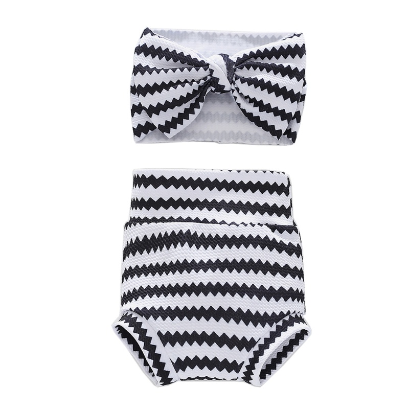 Bộ Quần Short Và Băng Đô In Họa Tiết Xinh Xắn Thời Trang Mùa Hè Cho Bé Sơ Sinh