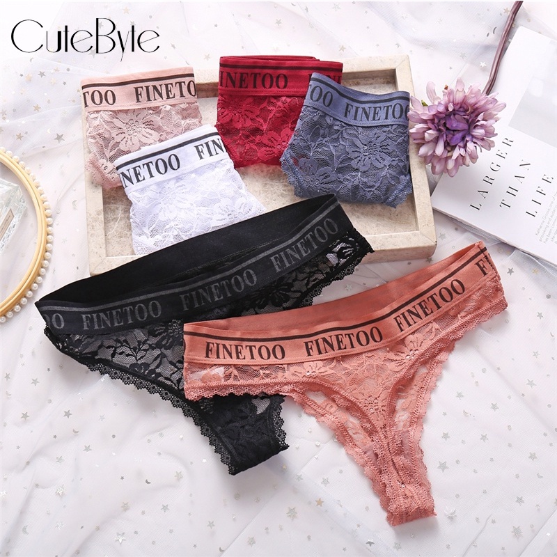 Cute Byte  Quần Lót Dây Phối Ren Hoa Gợi Cảm Dành Cho Bạn Nữ