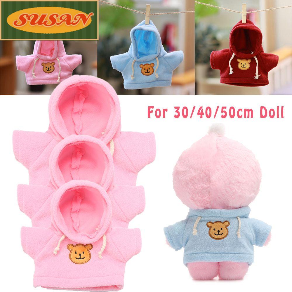 Áo hoodie cho thú nhồi bông 30/40/50cm in họa tiết động vật dễ thương nhiều màu sắc