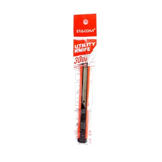 [Xả kho] Dao rọc giấy cỡ nhỏ | 01 lưỡi 30 độ, KT 0.4*9*80mm | Stacom E130A