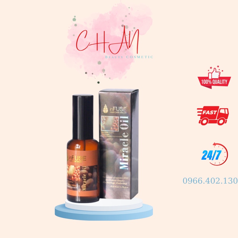 Tinh Dầu Dưỡng Tóc Cafe MACADAMIA MIRACLE OIL 50ML - Phục Hồi Tóc Hư Tổn, Kích Thích Mọc Tóc - Chan beauty cosmetic