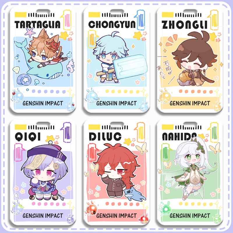 Ốp Điện Thoại Có Ngăn Đựng Thẻ Tiện Dụng Dành Cho GenshinImpact Chongyun / Xingqiu / Collei / Ayato