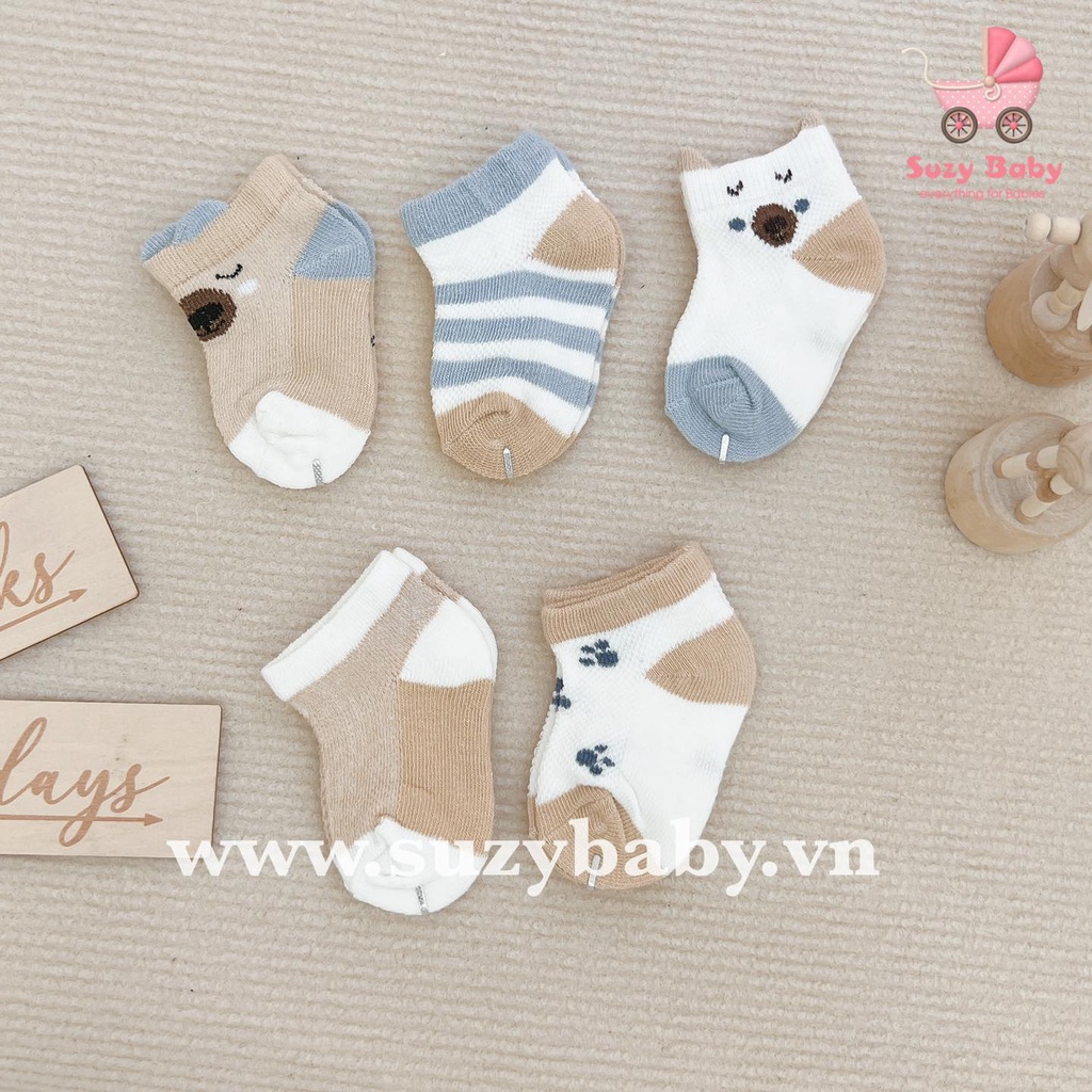 SET 5 TẤT LƯỚI ĐIỀU HOÀ KIDSOCK CHO BÉ