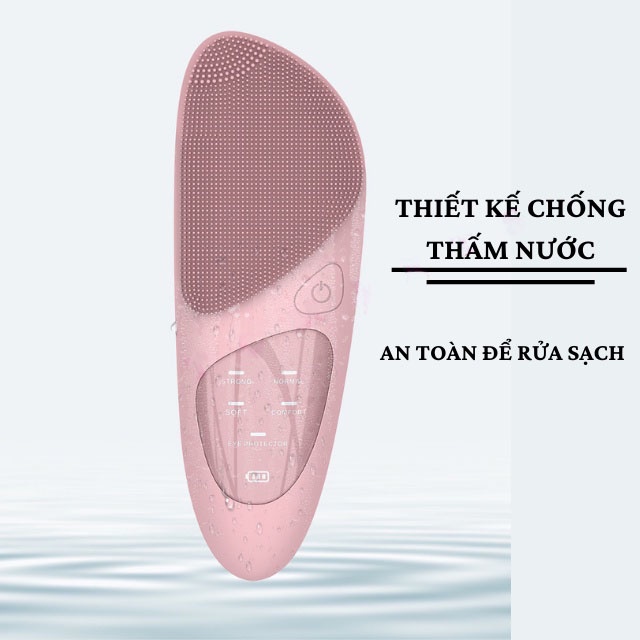 Máy rửa mặt silicon, massage mắt, làm ấm giảm nhăn bọng mắt Nevaki