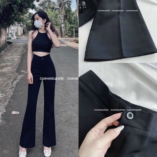 Quần tây nữ ống loe lưng cao 3 màu Cuahangjeans