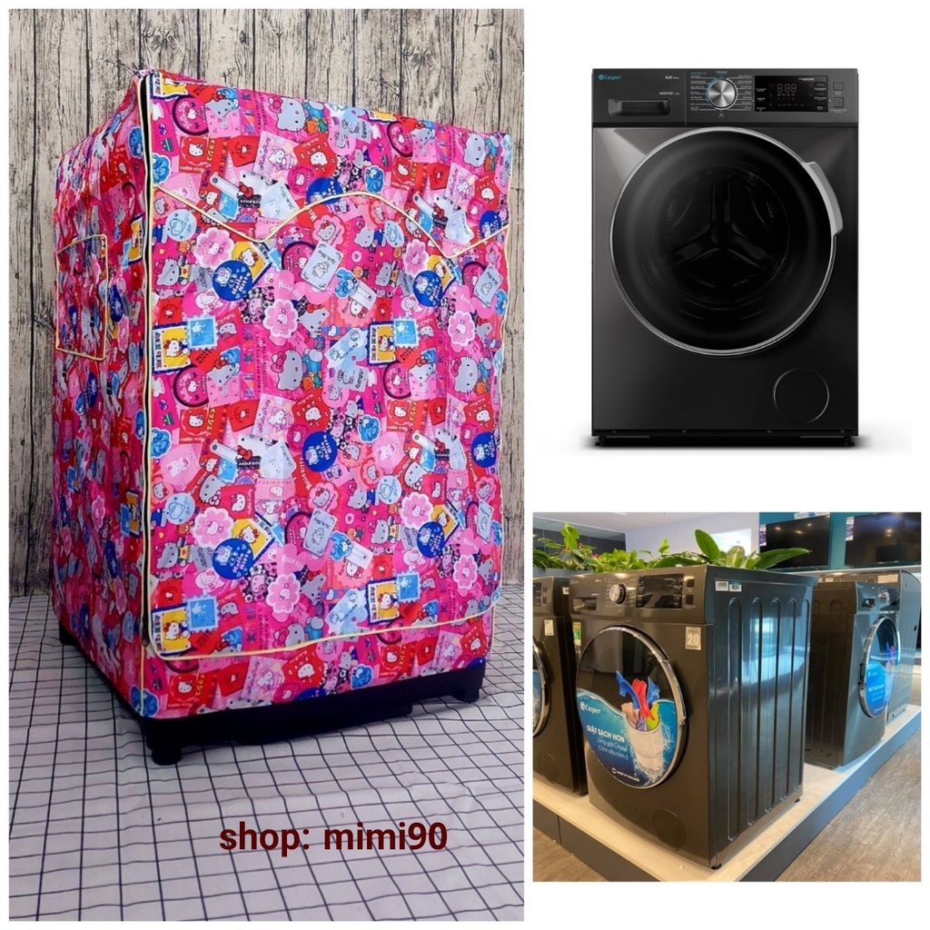 (Dành cho Dòng Panasonic từ 9 - 10.5kg) Vỏ Bọc Máy Giặt Cửa Ngang Cửa Trước Chống Thấm Nước Chống Nắng Vải Dù Bền