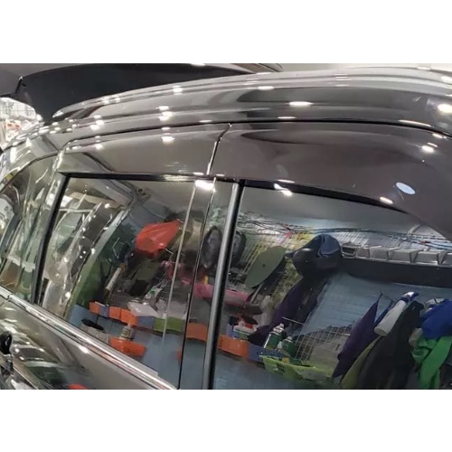 Bộ Vè che mưa xe Toyota Veloz Cross 2022 - 2023 Nhựa đen dày, chỉ mạ cao cấp