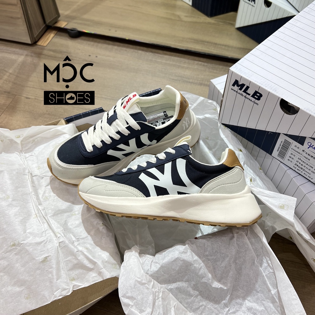 [CHÍNH HÃNG] Giày thể thao Sneaker MLB CHUNKY JOGGER New York Yankees màu Xanh Navy - Code: 3ASXX112N-50NYS