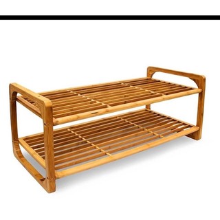 Giá kệ giày dép 2 tầng gỗ tre cao cấp