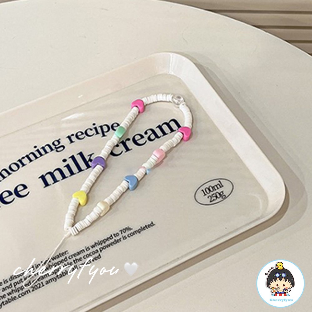 Ốp Điện Thoại Họa Tiết Trái Tim Hoạt Hình Màu Trơn Phối Dây Xích Đeo Tay Chống Rơi Cho IPhone