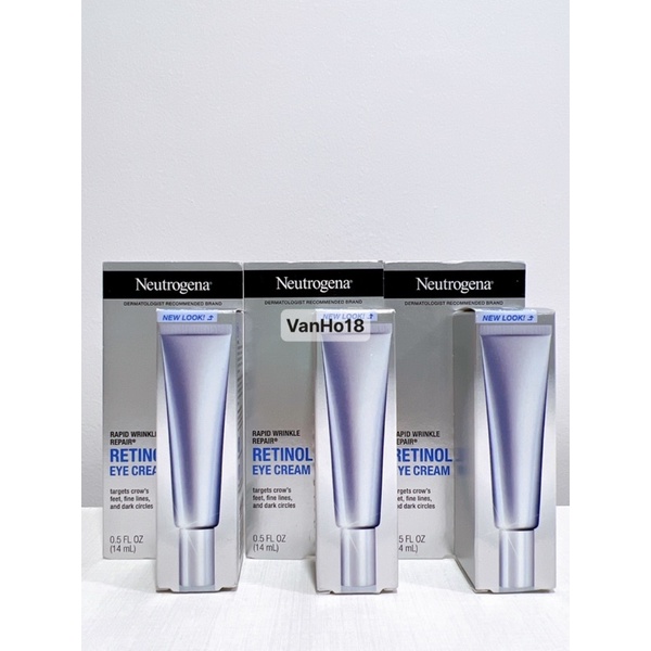 Kem mắt chống lão hóa, giảm quầng thâm Neutrogena Rapid Wrinkle Repair RETINOL EYE Cream 14ml