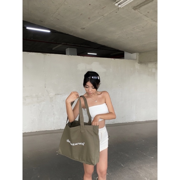 Túi vải Dallast canvas tote bag - Túi vải Canvas Nâu Xanh rêu Thelastseven