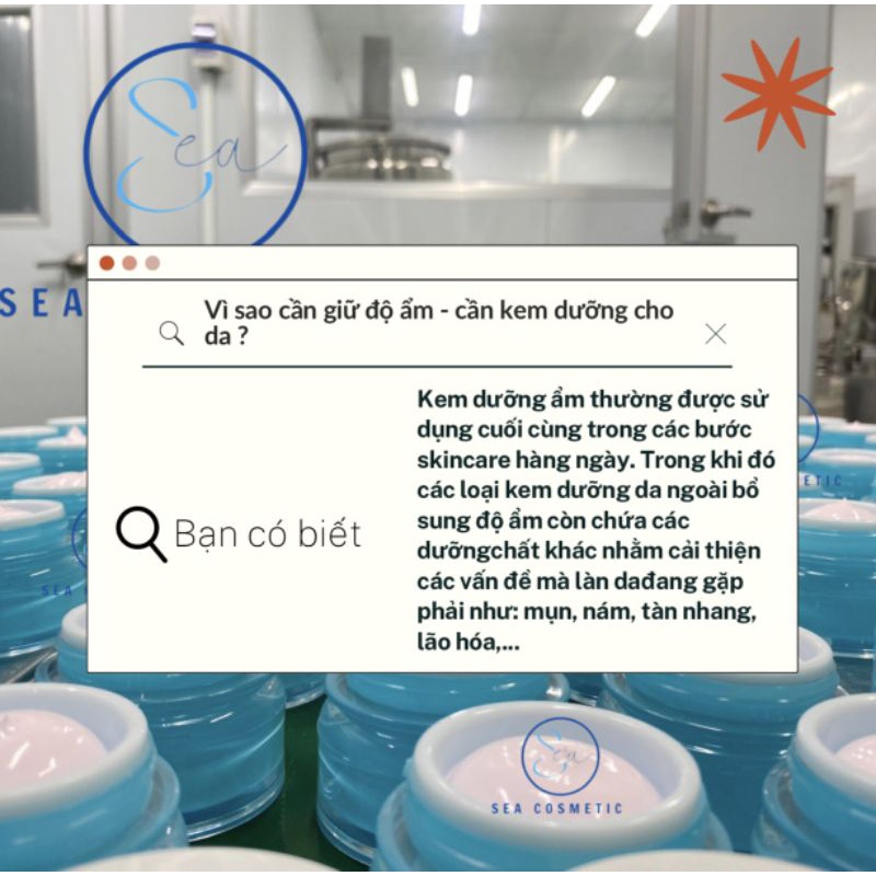 Kem Face Sea Trắng Da tặng kèm 30ml sữa rửa mặt riibe