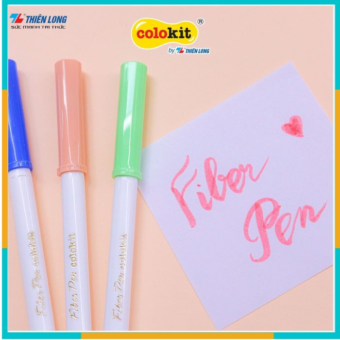 Bút lông, bút dạ fiber pen 20 màu pastel, Bút lông màu rửa được, màu Pastel Washable Thiên Long Colokit SWM-C008