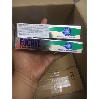 Kem đánh răng EUCRYL làm trắng răng hương bạc hà 62g