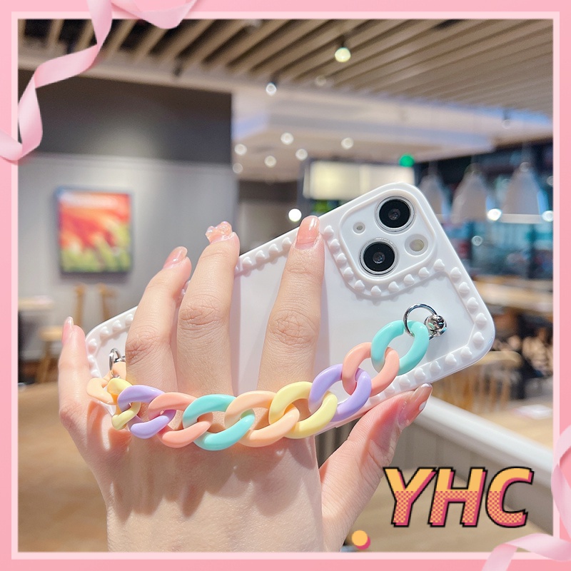 ốp lưng iphone Thoại Màu Kẹo Có Dây Đeo Cho iphone6 6splus 7 7plus 8 8plus XR X XS 11 12 Pro max Plus max-020