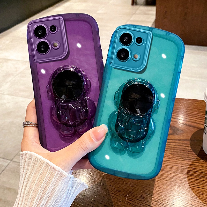 Ốp Điện Thoại Có Giá Đỡ Hình Phi Hành Gia Cho Realme 7i C17 C11 Realme 10 4G C20 C21Y C25Y C25 C12 Realme 9i Realme GT 5G GT NEO