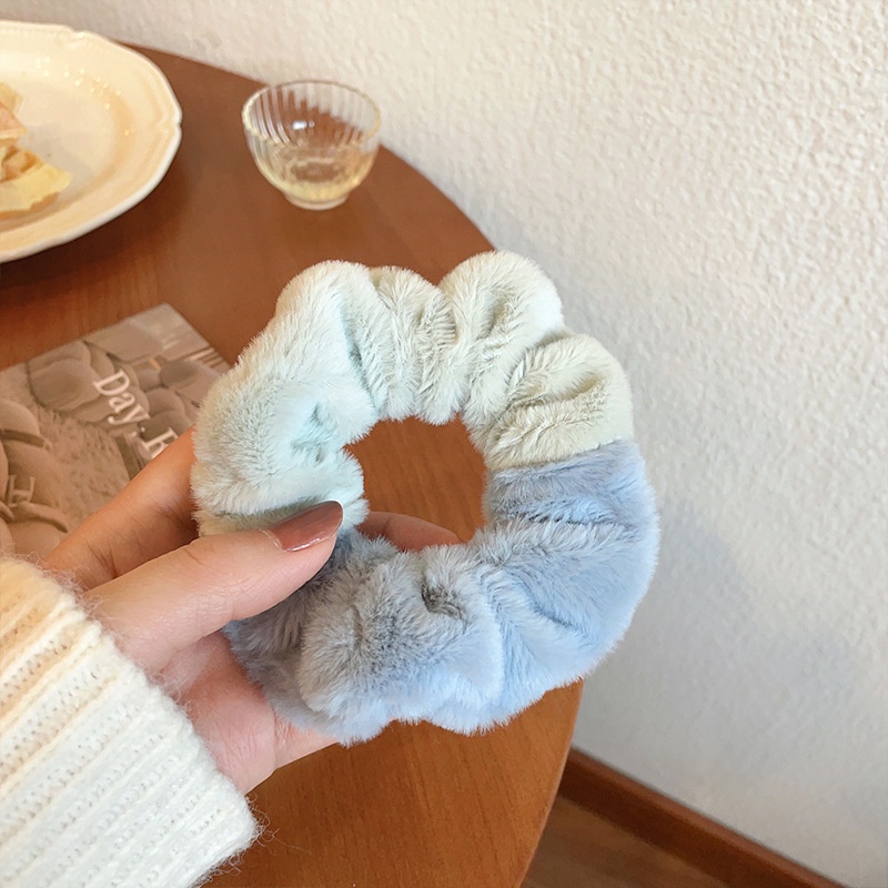 Dây Cột Tóc Lông Nhung Nhiều Màu Đơn Giản Thời Trang Cho Nữ