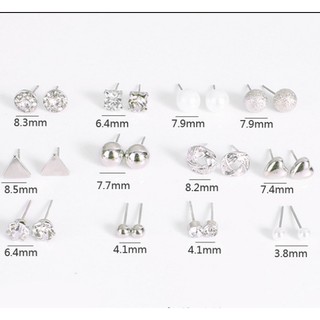 Set 12 Đôi Bông Tai Thời Trang Hàn Quốc