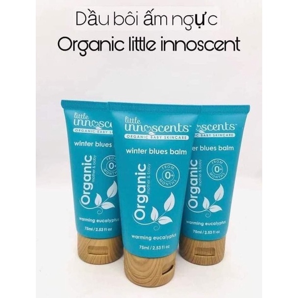 Dầu ấm ngực Organic Little Innoscents Úc nhập khẩu chính ngạch mẫu mới 75ml 0m+