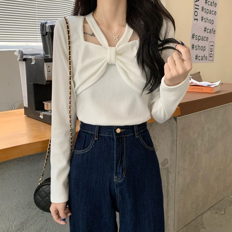 Áo Dệt Kim Tay Dài Dáng Ôm Plus Size Cho Nữ