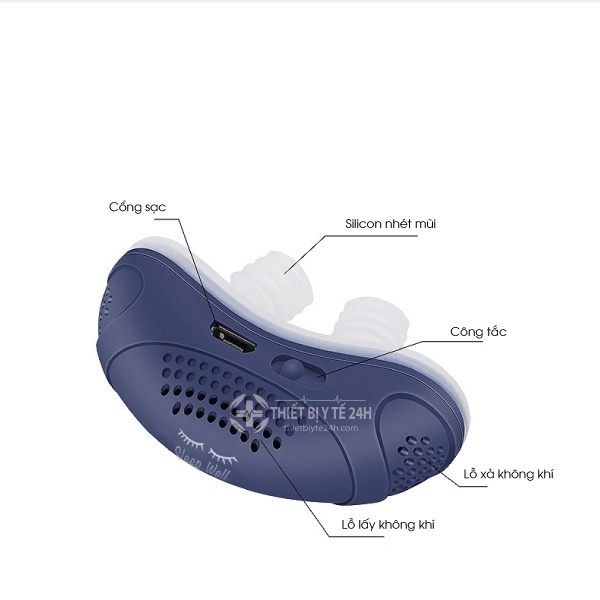 Máy chống ngáy công nghệ dòng xoáy kép và lọc khí 2in1 cao cấp