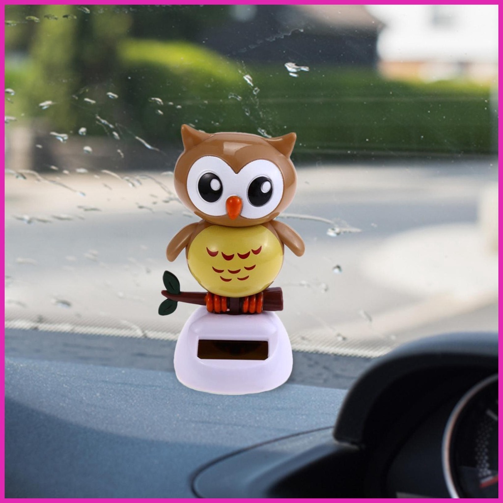 Mô Hình Chim Cú Nhảy Múa Lắc Lư Bằng Năng Lượng Mặt Trời Trang Trí Bảng Điều Khiển Xe Hơi