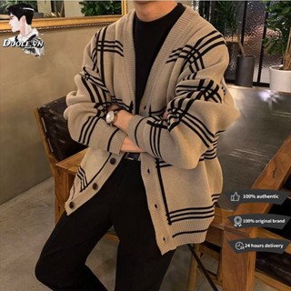 Áo Khoác Nam Cardigan Dệt Kim Dáng RộNg Đơn Giản Hàn Quốc Chất Lượng Áo Sweater Nam Phong Cách Và Lỏng Lẻo