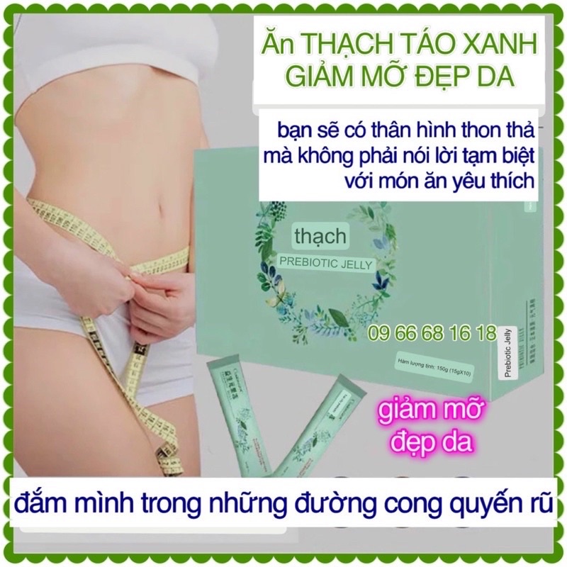 THẠCH THẢI ĐỘC THẢI MỠ  GIẢM CÂN - THẠCH TÁO XANH Jelly - GIẢM CÂN  trang nemo