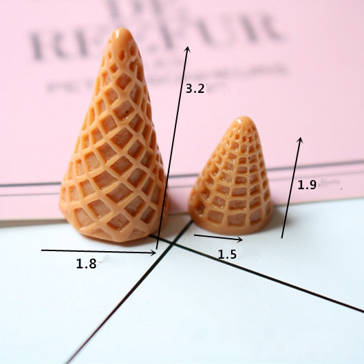 Charm mô hình đuôi kem cho các bạn tự làm kem ốc quế trang trí nhà búp bê, DIY