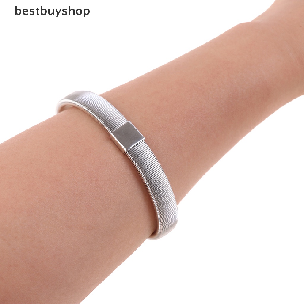 Bestbuyshop Băng Đeo Cổ Tay Bằng Kim Loại Co Giãn Giữ Áo Sơ Mi Cho Nam YHN