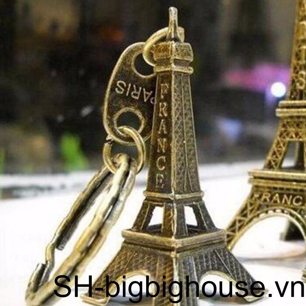 Móc Khóa Kim Loại Hình Tháp Eiffel Phong Cách Paris Cổ Điển